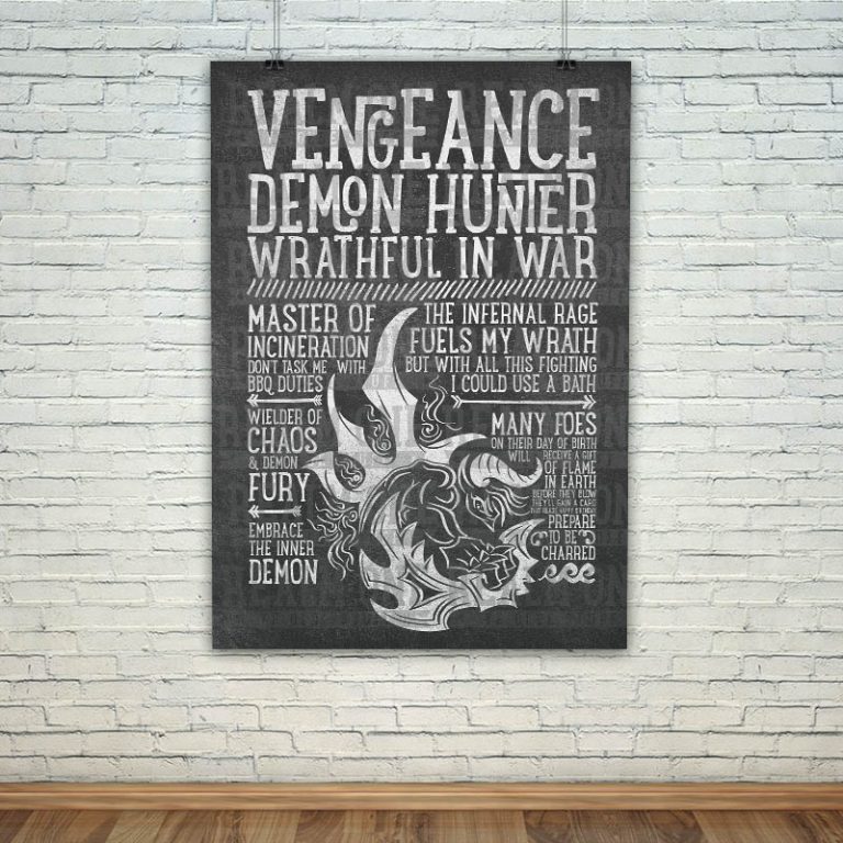 Vengeance Demon Hunter Class Spec Art Poster - Realm One