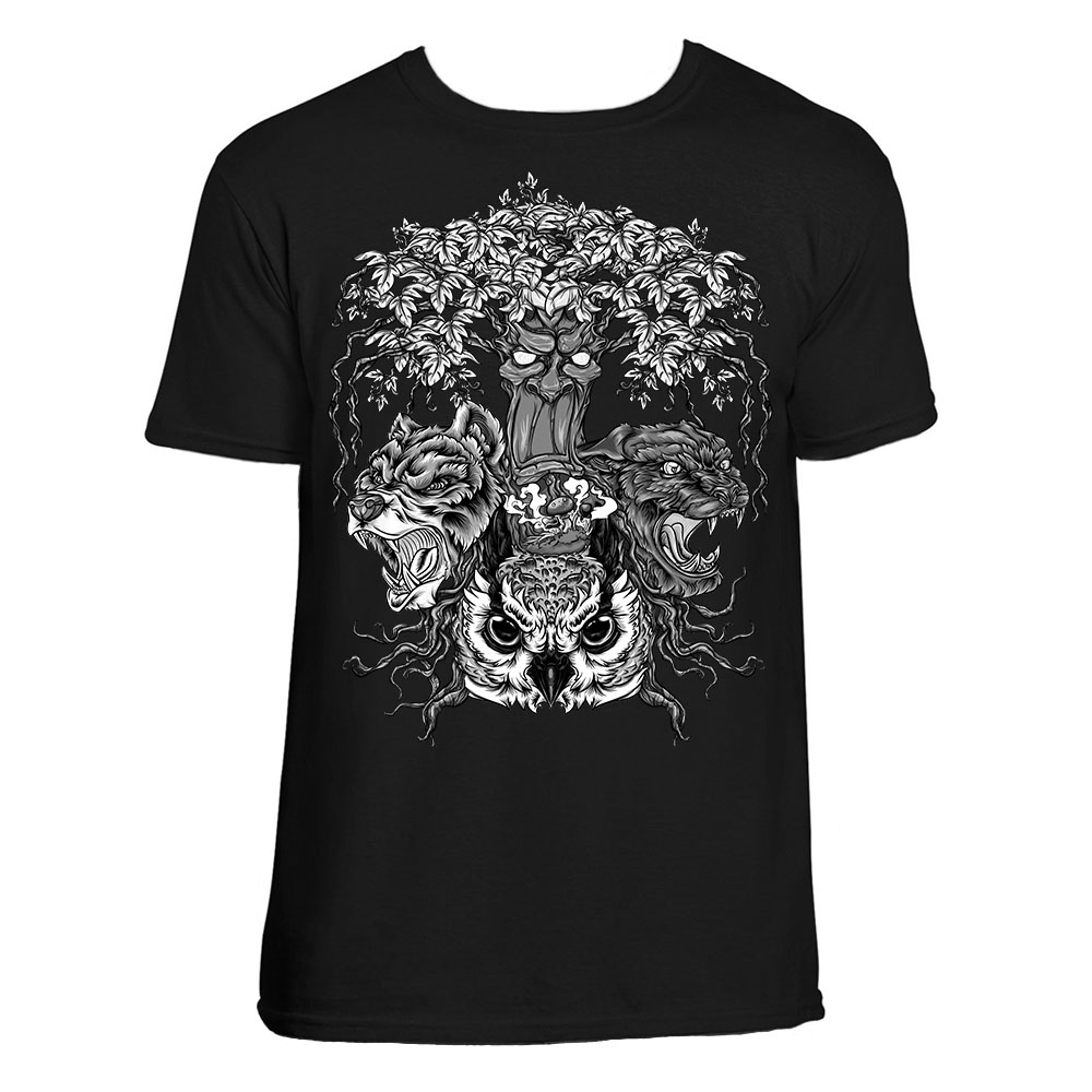 Mythic Druid Class T-shirt (B&W) - Realm One